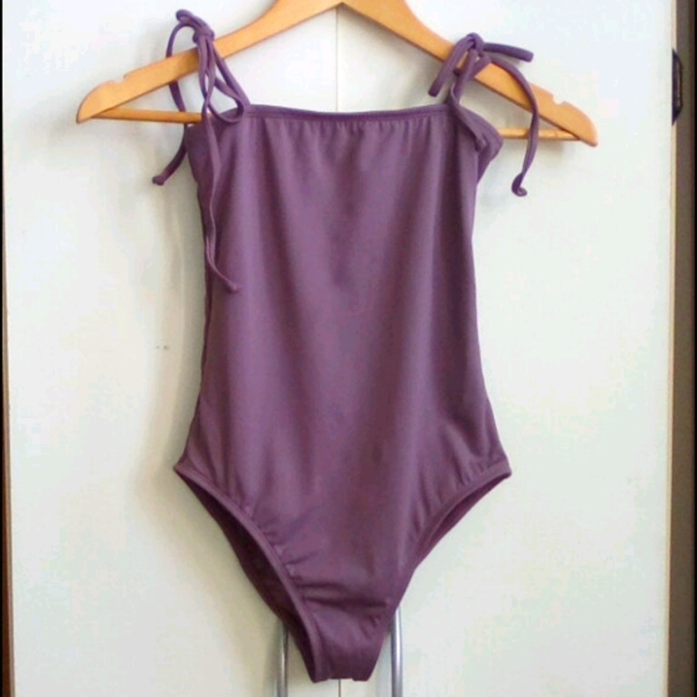 Purple one piece swimsuit